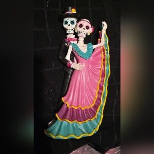 Day Of The Dead Halloween Dancing Skeleton Couple Figurine New